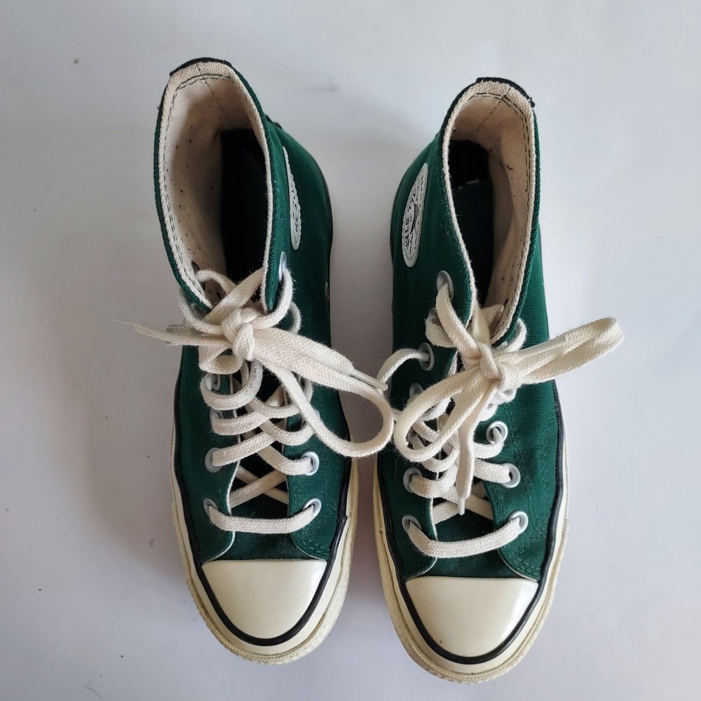 Converse Chuck 70 High Top Sneakers Forest Green Canvas M 3.5 W 5.5 - Picture 3 of 9